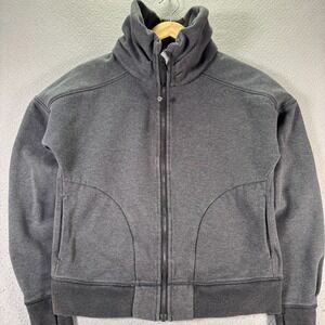 Lululemon Hug it Out Jacket Womens 8 Gray Fleece Comfort‎ Sportswear Athletica
